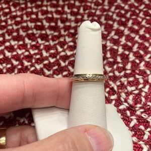 Ross-Simons Gold Tone and Sterling Silver Textured Ring